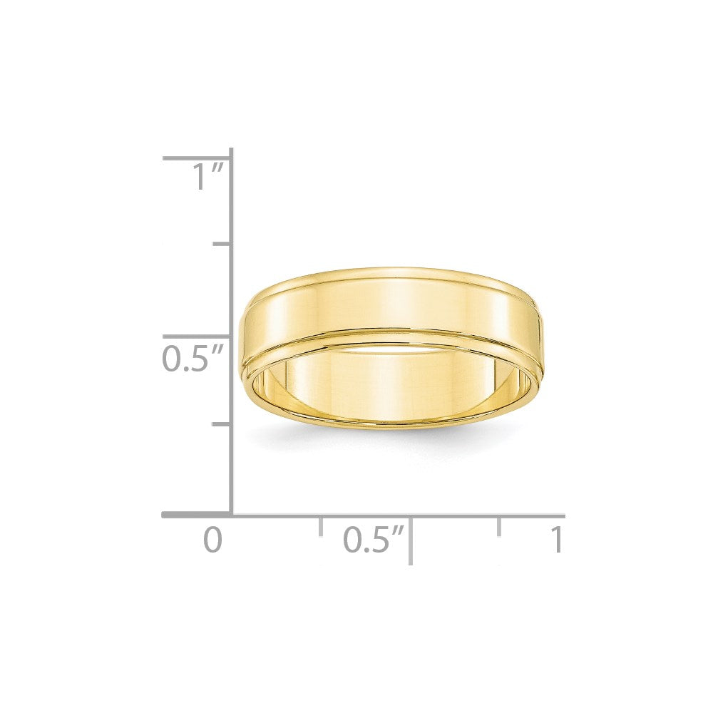 10KY 6mm Flat with Step Edge Band Size 5