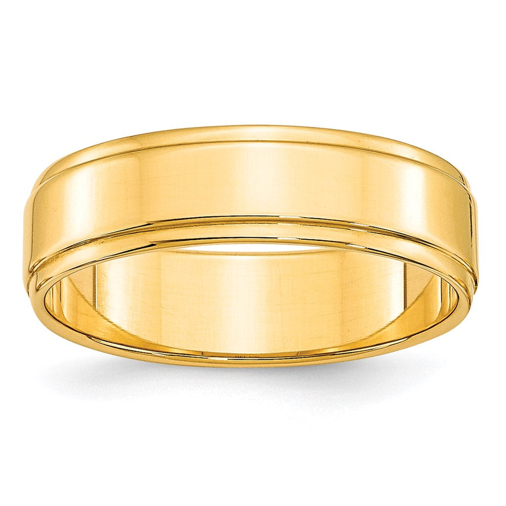 10KY 6mm Flat with Step Edge Band Size 14