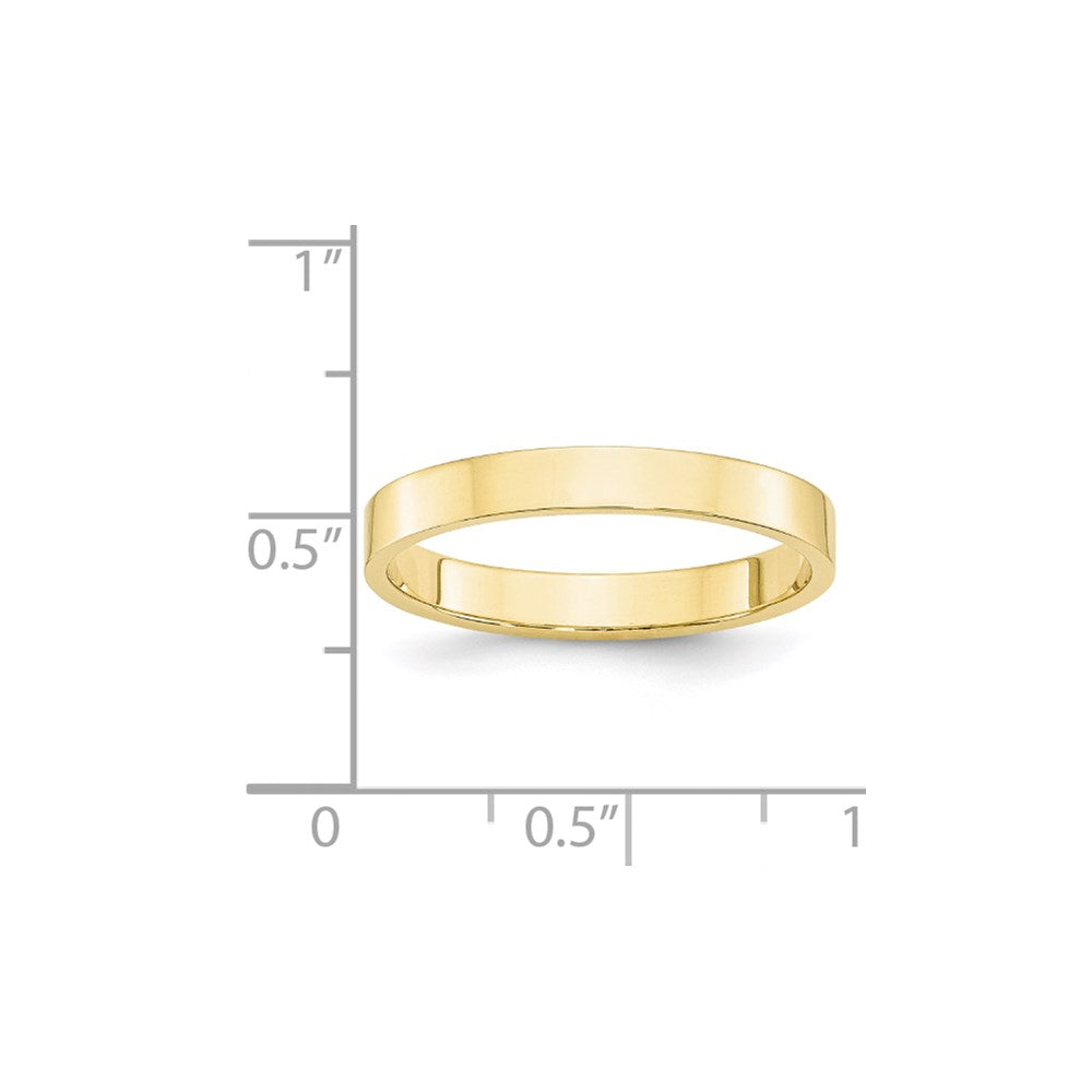 10KY 3mm LTW Flat Band Size 8