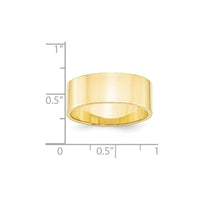 10KY 8mm LTW Flat Band Size 8