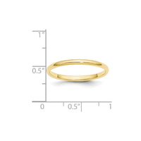 10KY 2mm Half Round Band Size 6.5