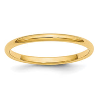 10KY 2mm Half Round Band Size 7