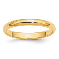 10KY 3mm Half Round Band Size 8.5