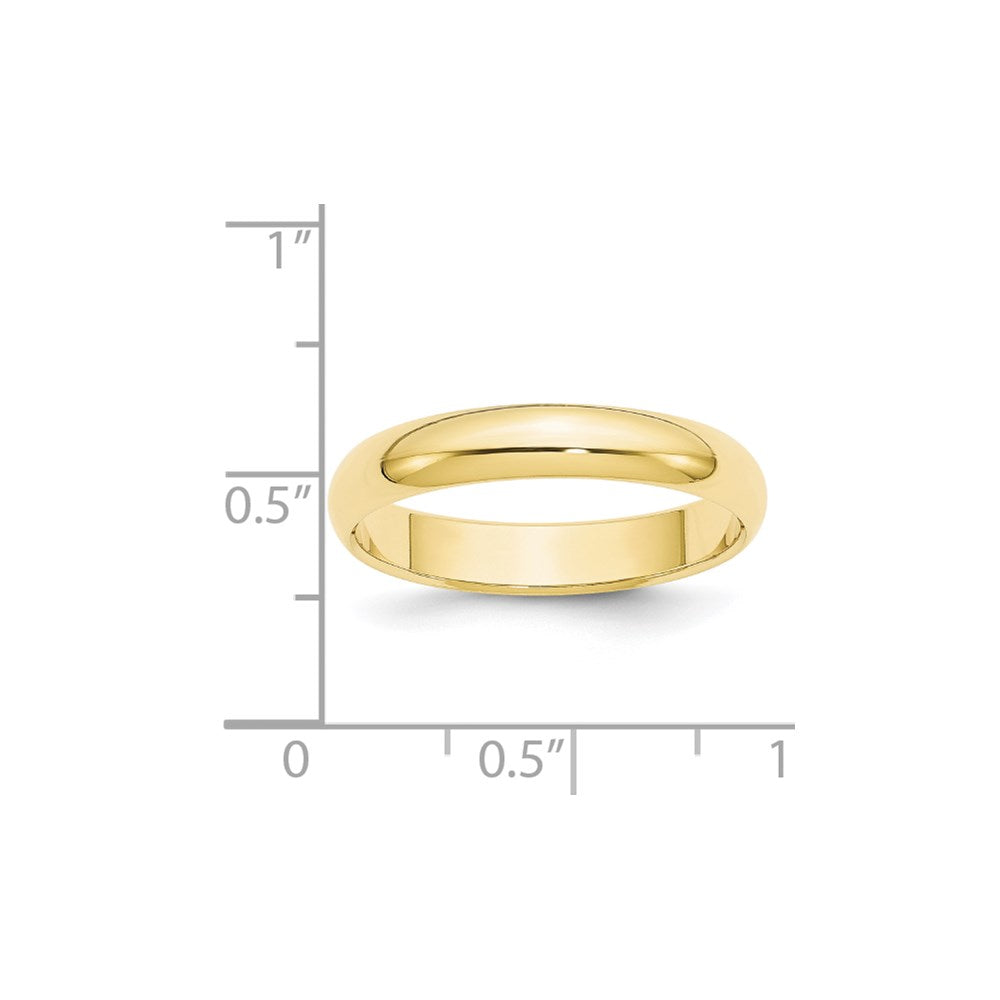10KY 4mm Half Round Band Size 10.5