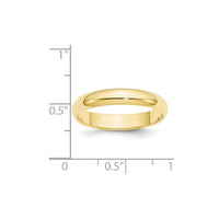 10KY 4mm Half Round Band Size 10.5