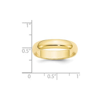 10KY 5mm Half Round Band Size 9