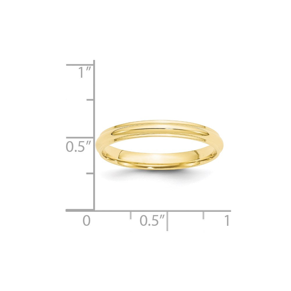 10KY 3mm Half Round with Edge Band Size 10.5