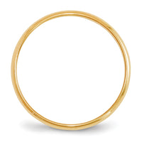 10KY 2mm LTW Half Round Band Size 8.5