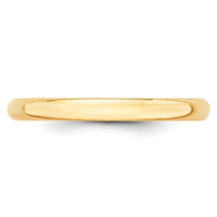 10KY 2.5mm LTW Half Round Band Size 10.5
