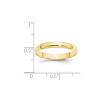 10KY 3mm LTW Half Round Band Size 6