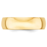 10KY 6mm LTW Half Round Band Size 4.5