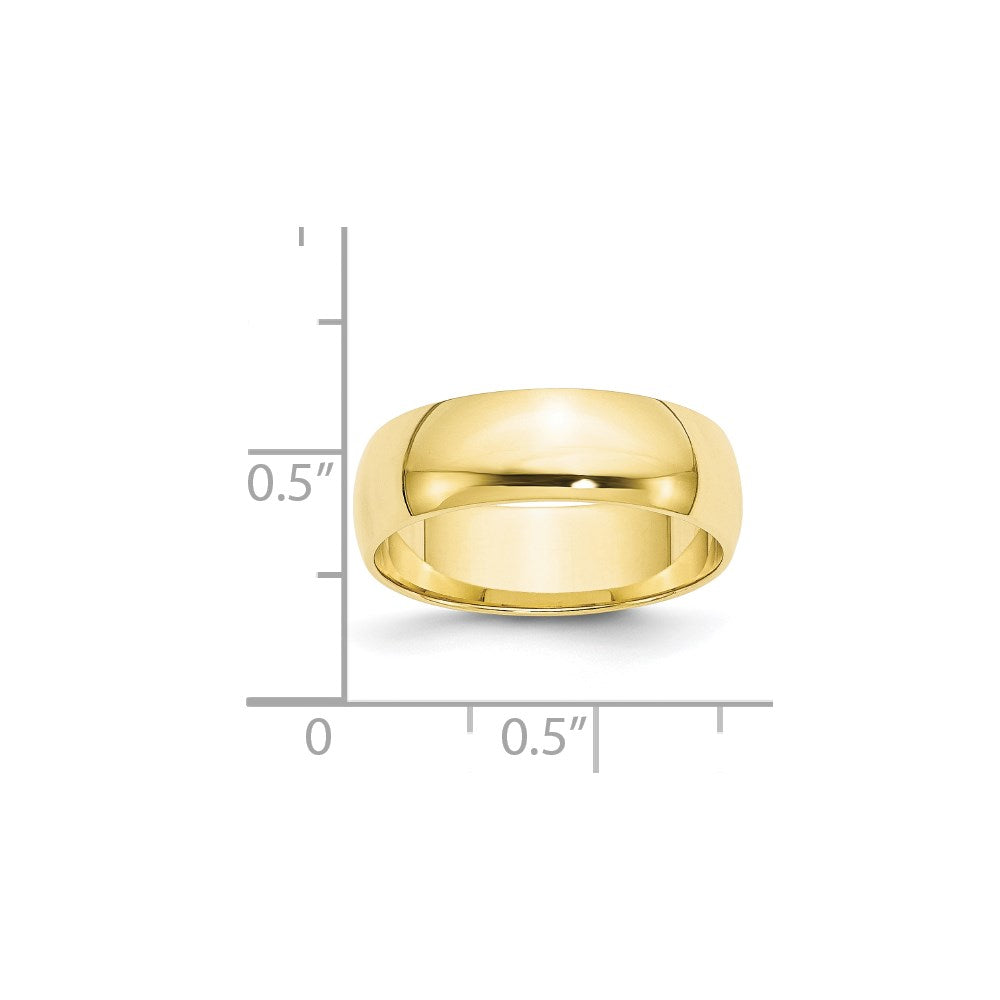 10KY 6mm LTW Half Round Band Size 11