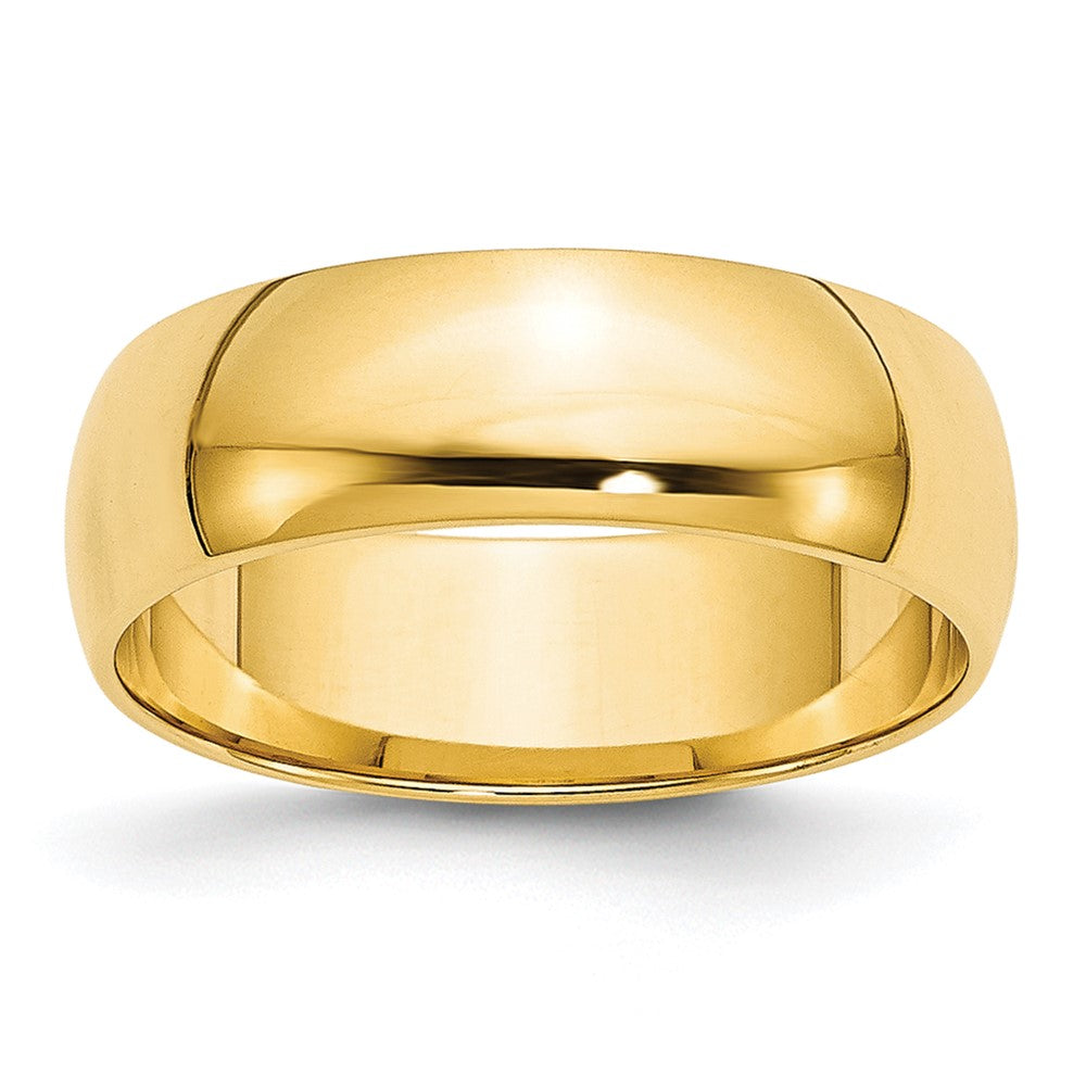 10KY 6mm LTW Half Round Band Size 8.5