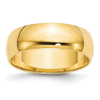 10KY 6mm LTW Half Round Band Size 8
