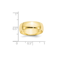 10KY 7mm LTW Half Round Band Size 14