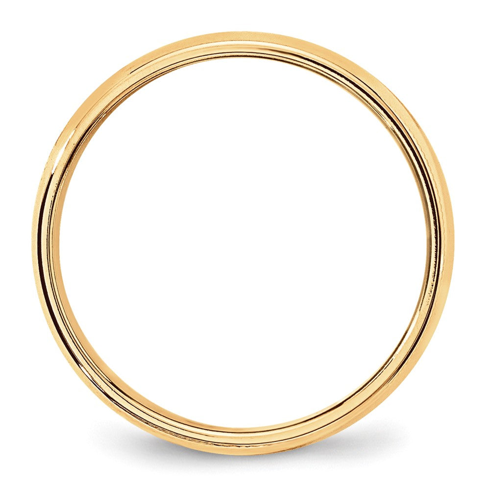 10KY 6mm Milgrain Half Round Band Size 4.5