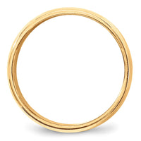10KY 8mm Milgrain Half Round Band Size 12.5