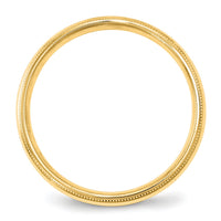 10KY 4mm Milgrain Comfort Fit Band Size 12