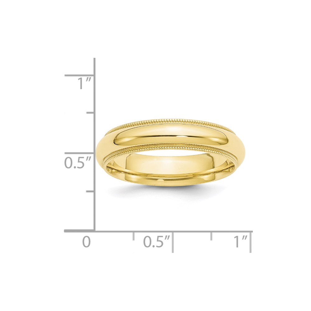 10KY 5mm Milgrain Comfort Fit Band Size 13.5