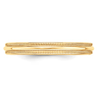 10KY 3mm LTW Milgrain Half Round Band Size 5
