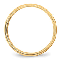 10KY 5mm LTW Milgrain Half Round Band Size 9.5