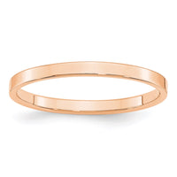 10k Rose Gold 2mm LTW Flat Band Size 5.5