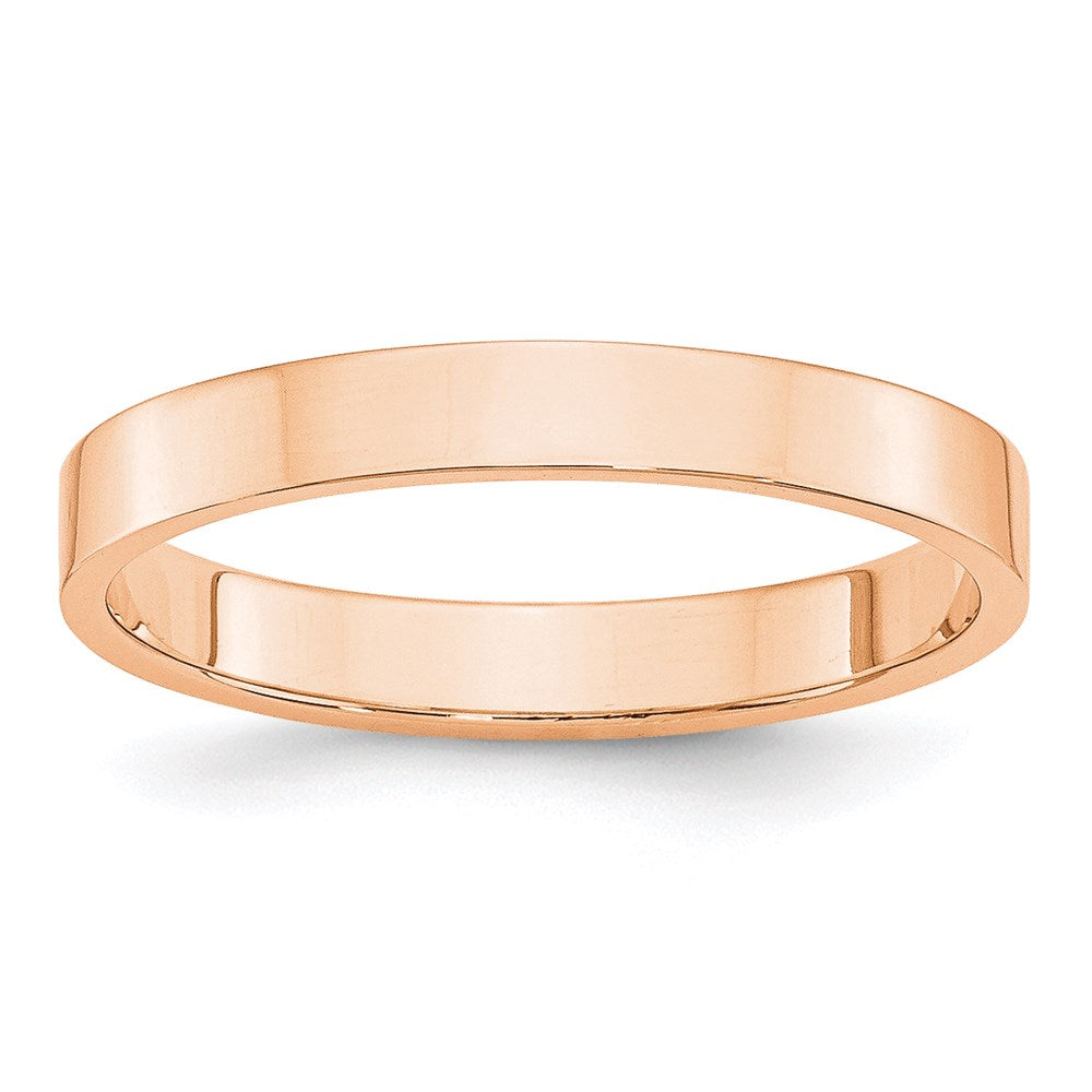 10k Rose Gold 3mm LTW Flat Band Size 6