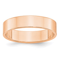 10k Rose Gold 5mm LTW Flat Band Size 13