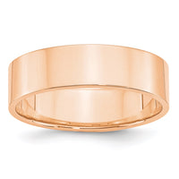 10k Rose Gold 6mm LTW Flat Band Size 9.5