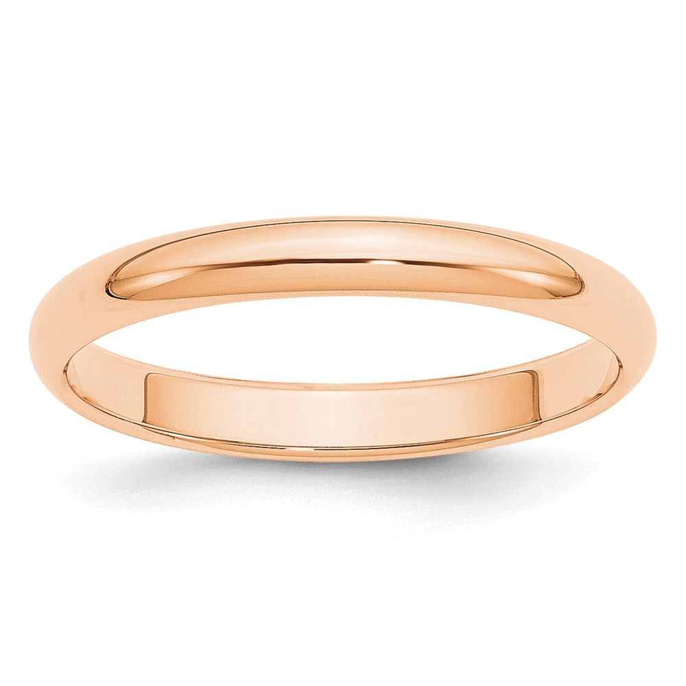 10k Rose Gold 3mm Half Round Band Size 14