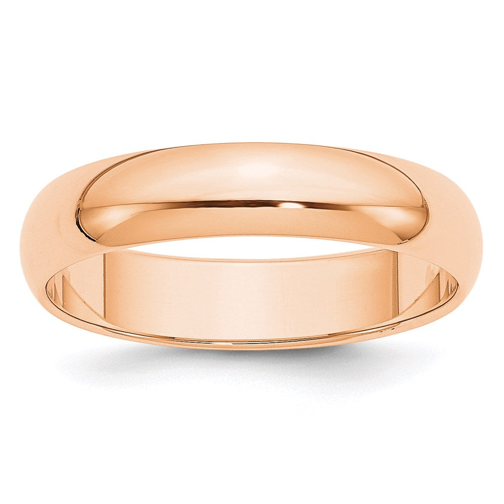 10k Rose Gold 5mm Half Round Band Size 4