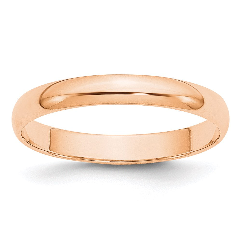 10k Rose Gold 3mm LTW Half Round Band Size 11.5