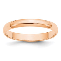 10k Rose Gold 3mm LTW Half Round Band Size 11.5