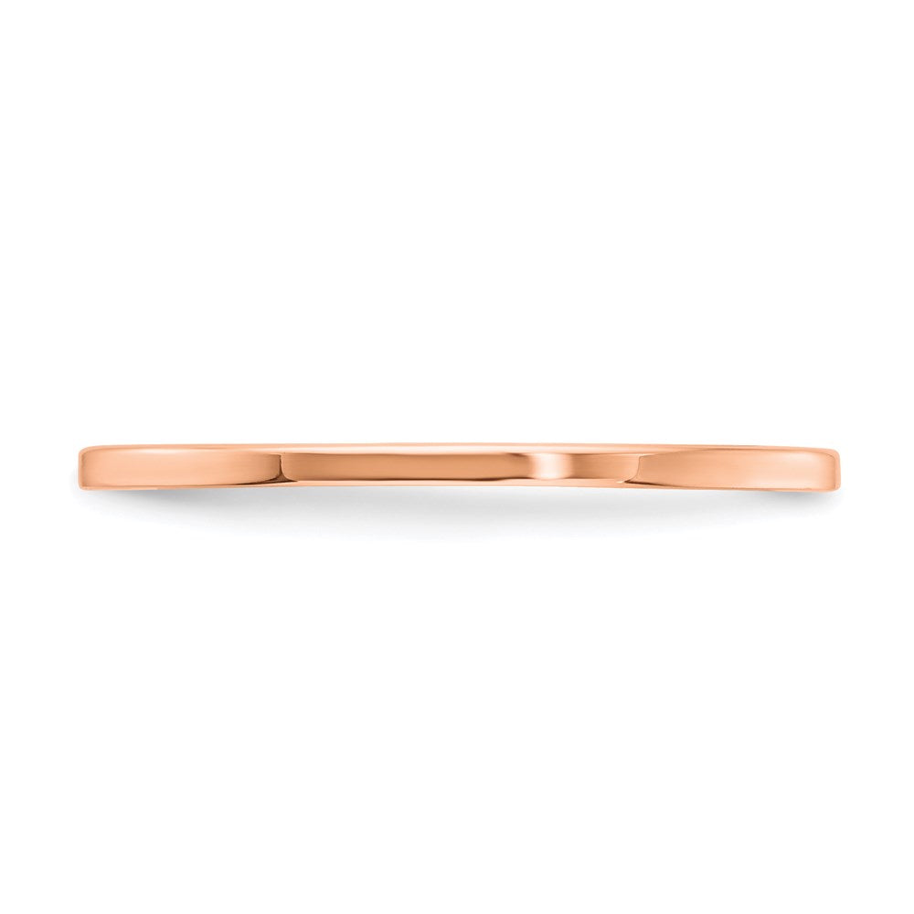 10K Rose Gold 1.2mm Flat Stackable Band Size 7.5