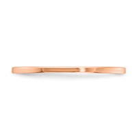 10K Rose Gold 1.2mm Flat Stackable Band Size 8.5