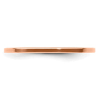 10K Rose Gold 1.2mm Flat Stackable Band Size 6.5