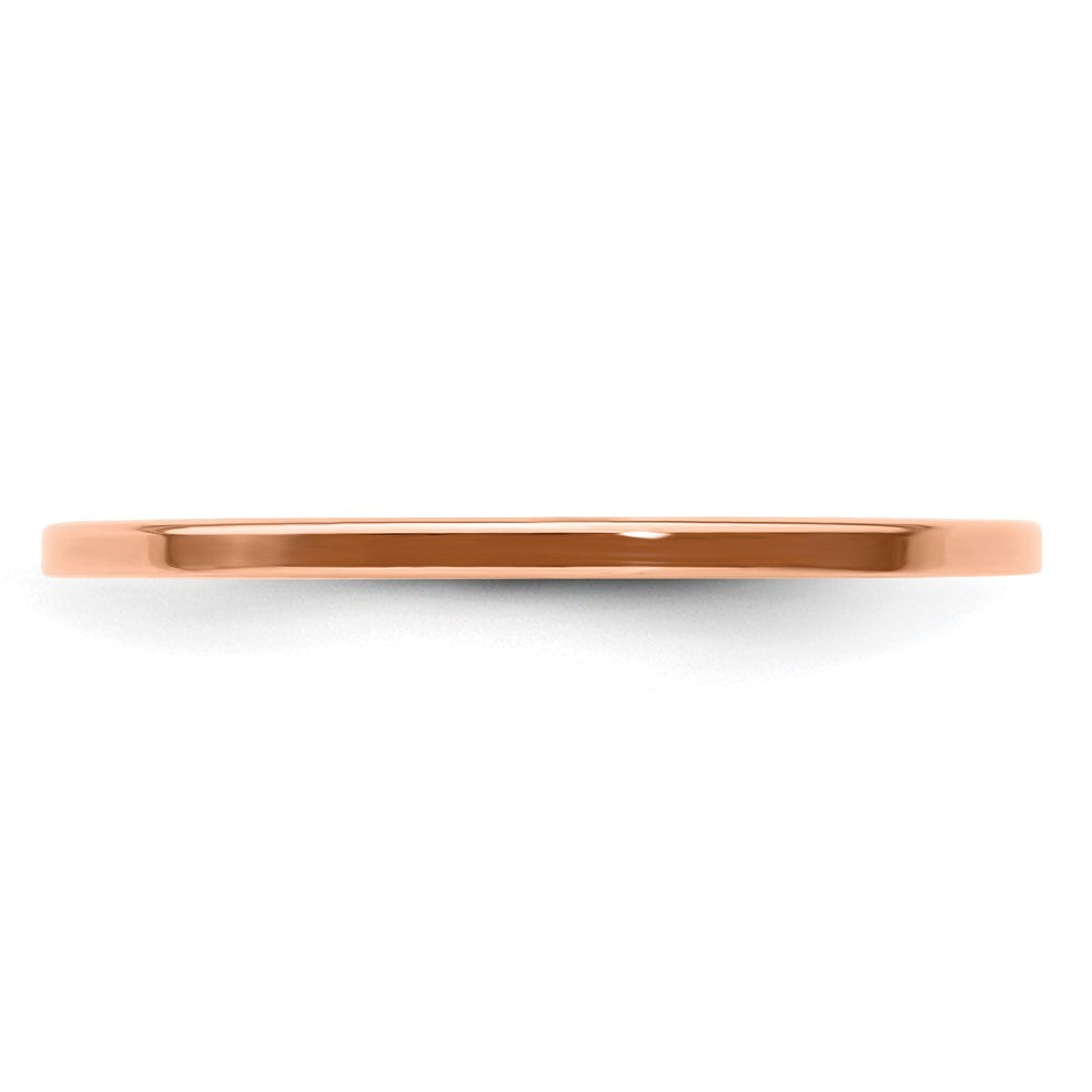 10K Rose Gold 1.2mm Flat Stackable Band Size 9