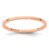 10K Rose Gold 1.2mm Flat Stackable Band Size 5.5