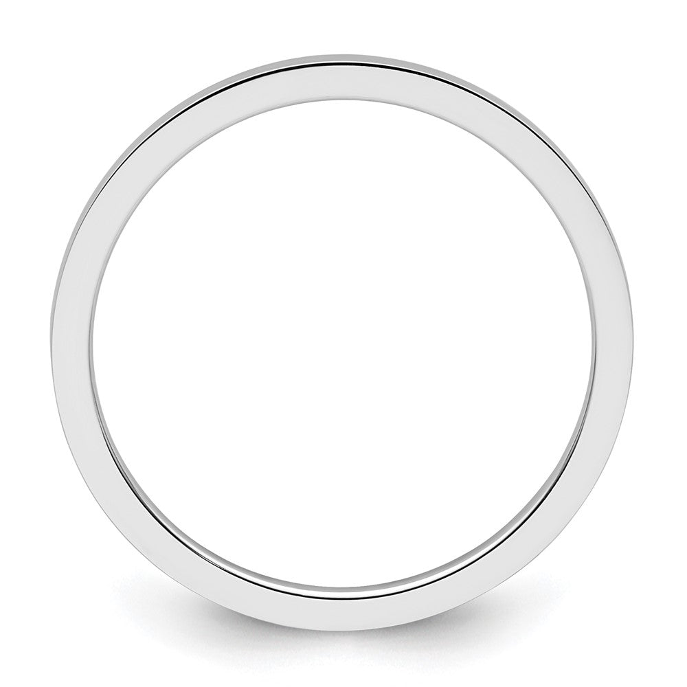 10K White Gold 1.2mm Flat Stackable Band Size 6.5