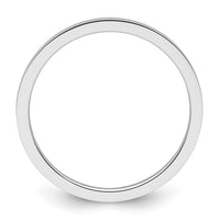 10K White Gold 1.2mm Flat Stackable Band Size 6.5