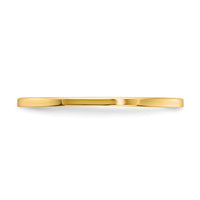 10K Gold 1.2mm Flat Stackable Band Size 5.5