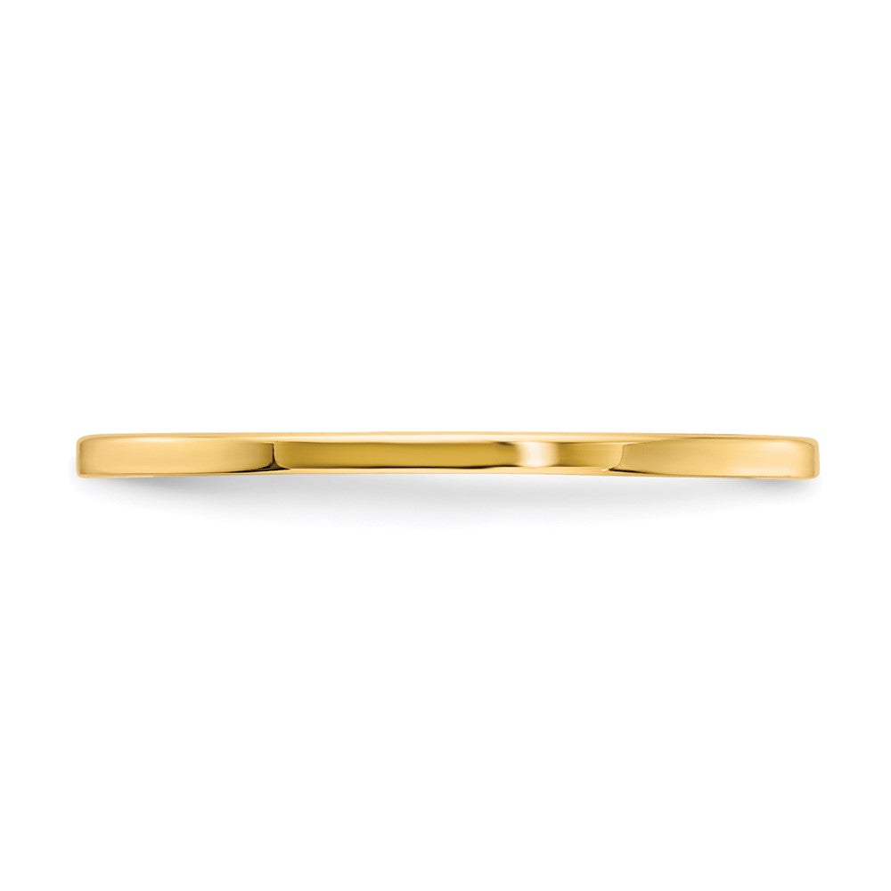 10K Gold 1.2mm Flat Stackable Band Size 6.5