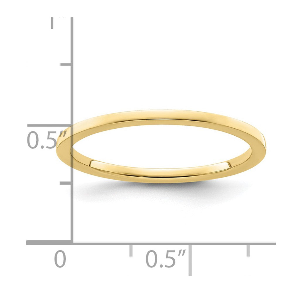 10K Gold 1.2mm Flat Stackable Band Size 4.5