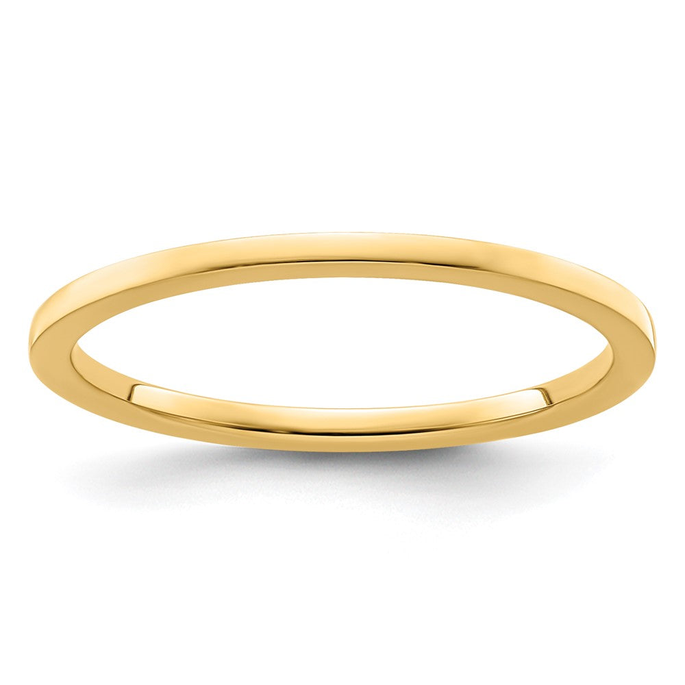 10K Gold 1.2mm Flat Stackable Band Size 10