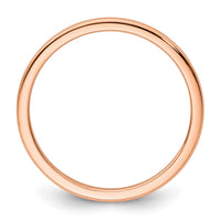 10K Rose Gold 1.2mm Half Round Stackable Band Size 5.5