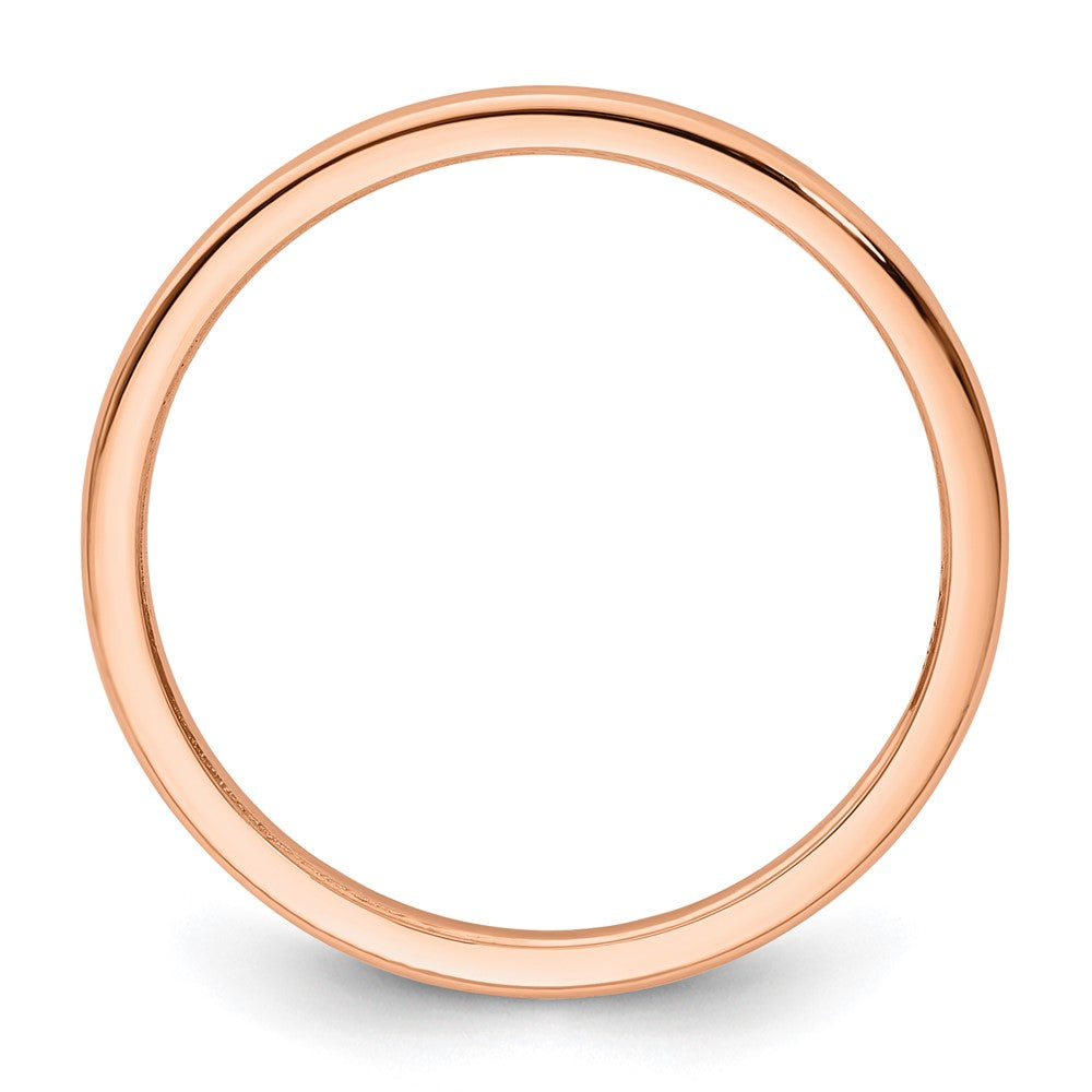 10K Rose Gold 1.2mm Half Round Stackable Band Size 11