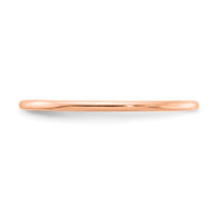 10K Rose Gold 1.2mm Half Round Stackable Band Size 9.5