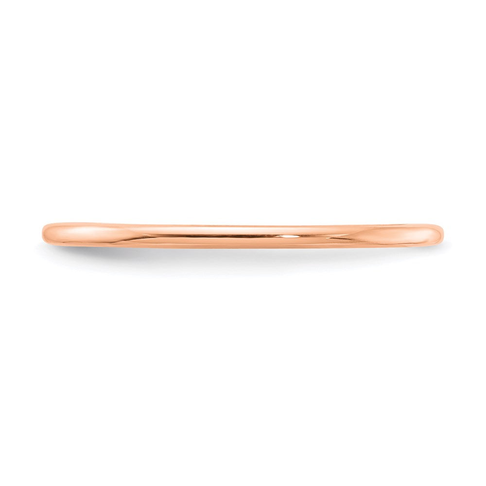 10K Rose Gold 1.2mm Half Round Stackable Band Size 5.5