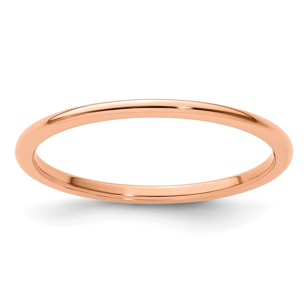 10K Rose Gold 1.2mm Half Round Stackable Band Size 11