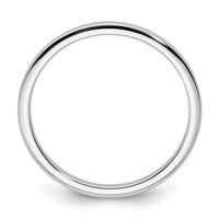 10K White Gold 1.2mm Half Round Stackable Band Size 4